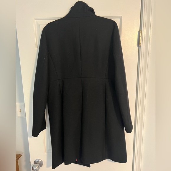 J. Crew wool/poly coat standing ruffled collar - Picture 3 of 4